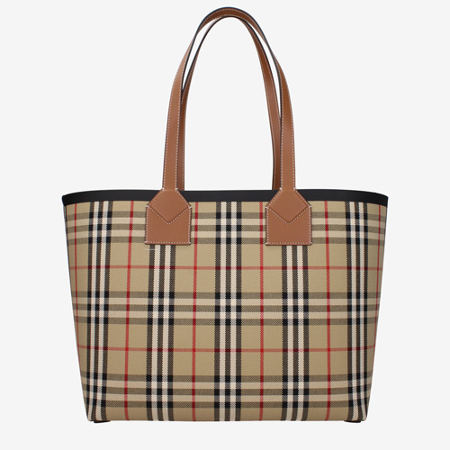 Burberry Borse a Spalla London Donna Tessuto Beige/Nero