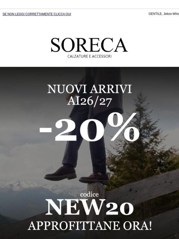 New in FW26 | per te 20% di sconto