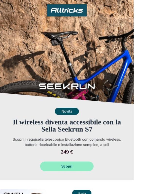Seekrun: il reggisella telescopico wireless arriva su Alltricks a soli 249 €!