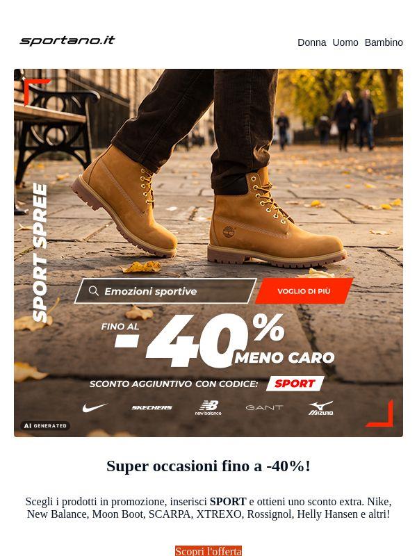 I tuoi sconti fino a -40% con il codice SPORT ti aspettano!