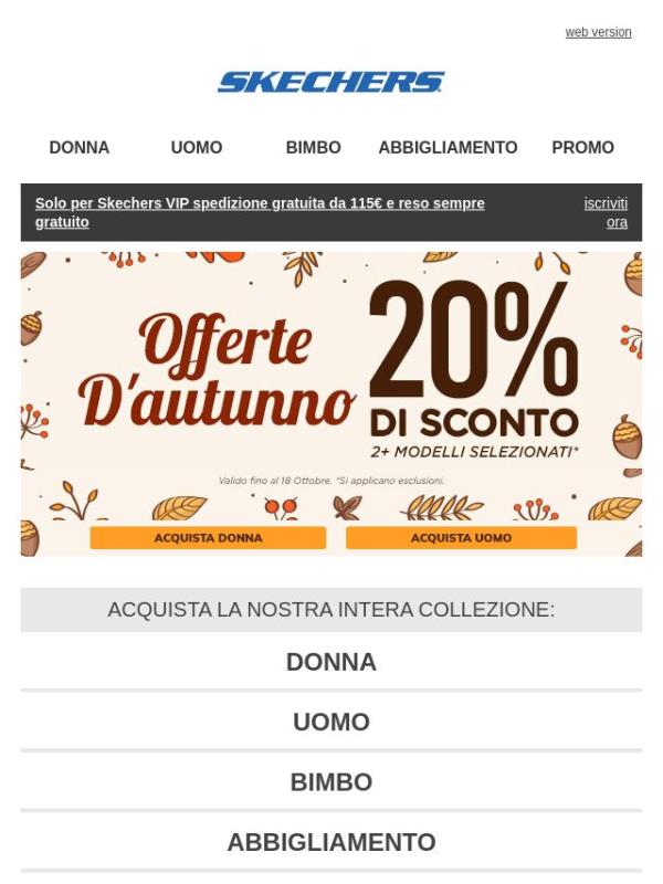 Offerte d'autunno: -20% su 2 o più articoli