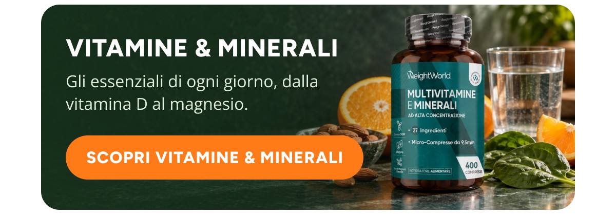 Vitamine & minerali Gli essenziali di ogni giorno, dalla vitamina D al magnesio. WeightWorld multivitamine e minerali 400 scopri vitamine & minerali