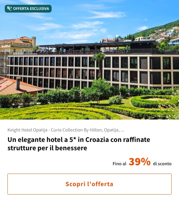 Un elegante hotel a 5* in Croazia con raffinate strutture per il benessere