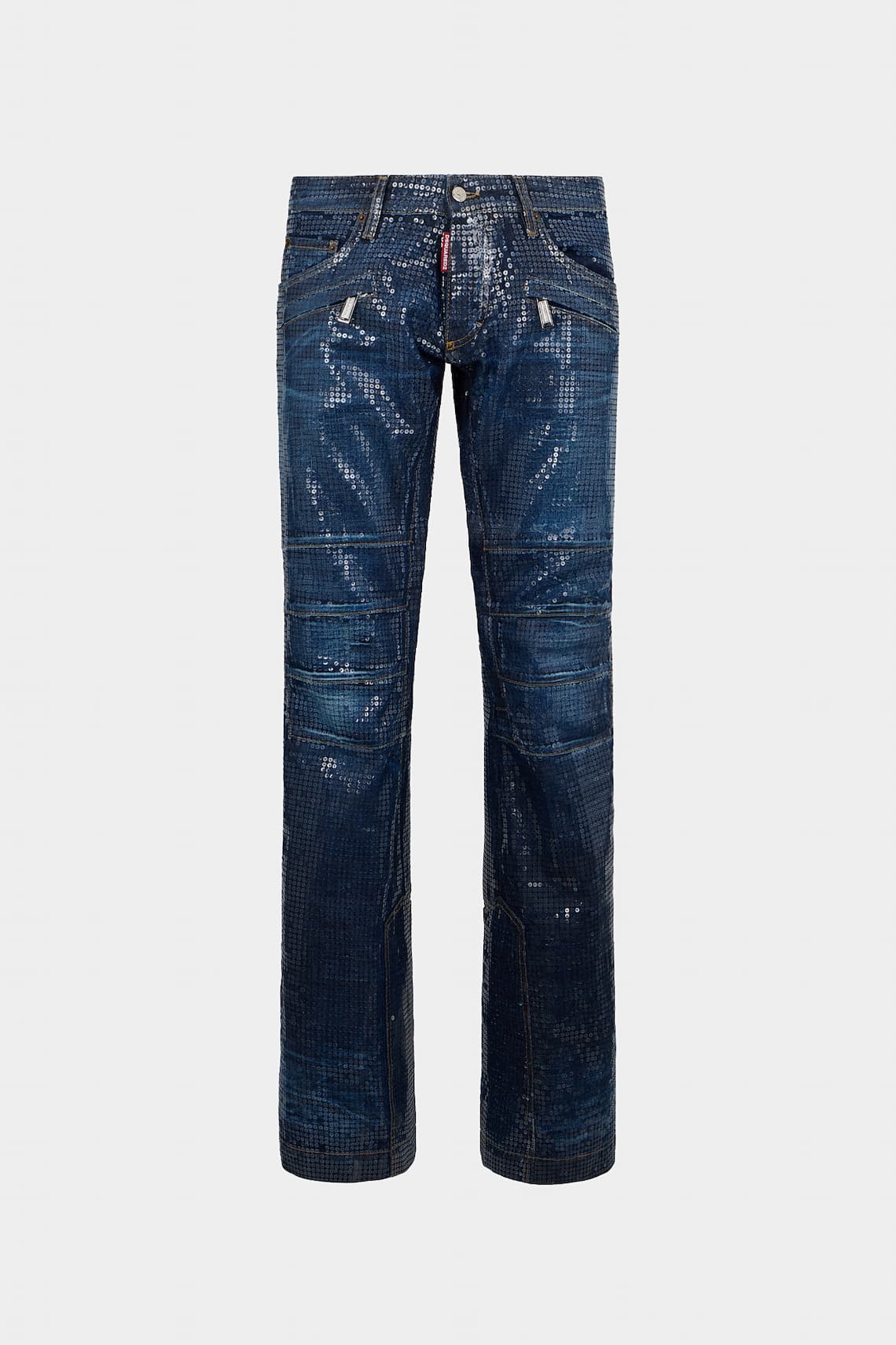 Dark Iced Paillettes Ski Jeans