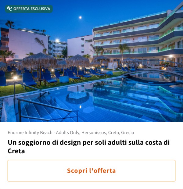 Un soggiorno di design per soli adulti sulla costa di Creta