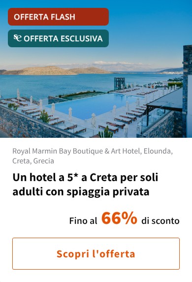 Un hotel a 5* a Creta per soli adulti con spiaggia privata