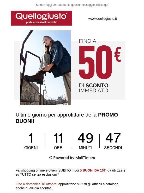 Fino a 50€ di SCONTO: ULTIMO GIORNO 🔥