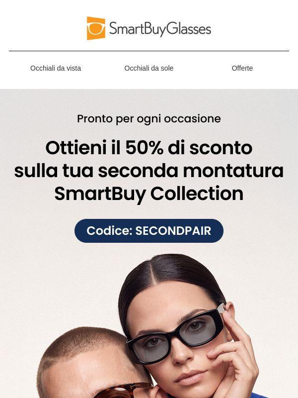 Ottieni il 50% di sconto sulla tua seconda montatura