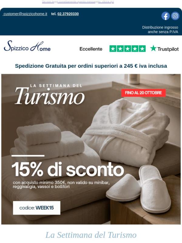 Hai già utilizzato il tuo sconto del 15%?