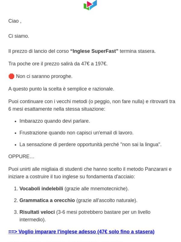 Il tuo inglese finisce qui? (scade OGGI)