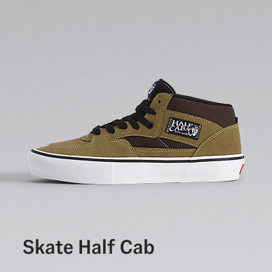 Olive Brown Skate Half Cab Shoe