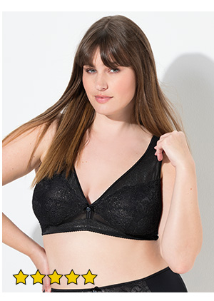Reggiseno di sostegno, effetto metallico, senza ferretto, coppa C - H