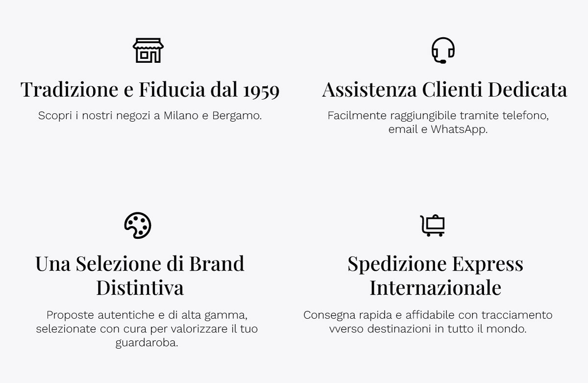 Biffi dal 1959: boutique, assistenza clienti, selezione di brand e spedizione internazionale