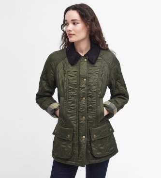 Giacca Beadnell Polarquilt verde oliva