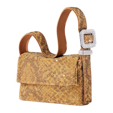 Benedetta Bruzziches — Pochette Vitty La Mignon con Cristalli e Raso Seta