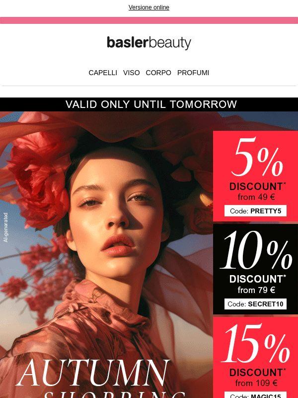 ⏰ Scade domani: fino a 15 % di sconto sui tuoi articoli preferiti per l'autunno