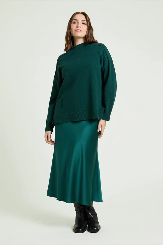 GONNA LUNGA IN SATIN