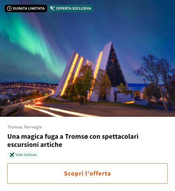 Una magica fuga a Tromsø con spettacolari escursioni artiche