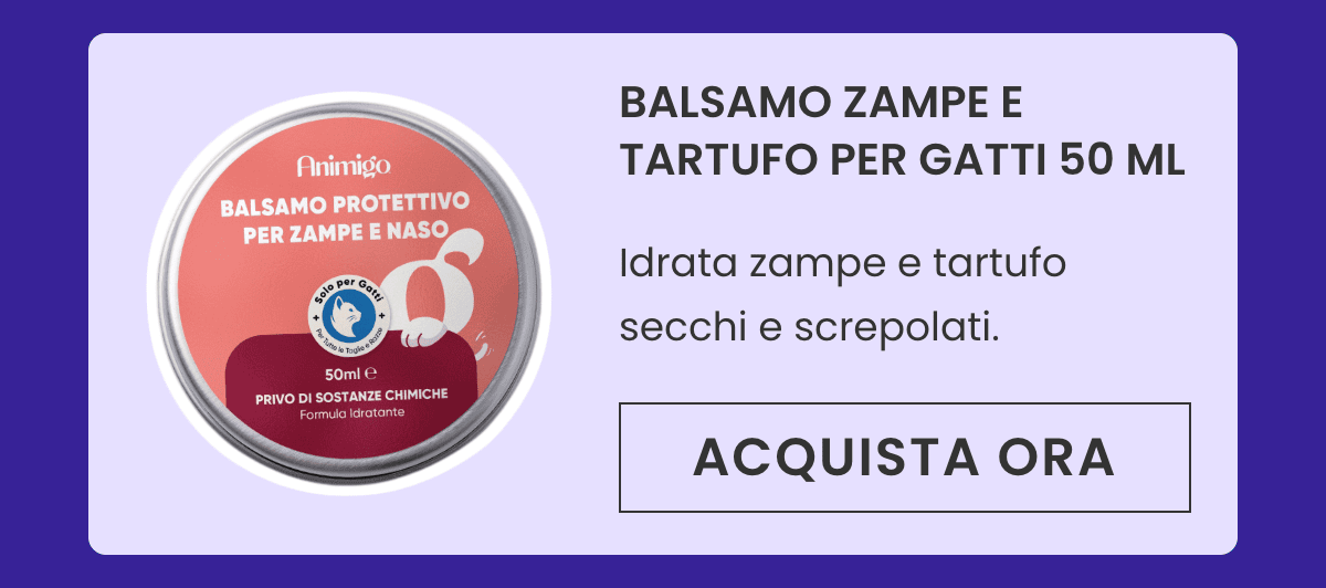 BALSAMO ZAMPE E TARTUFO PER GATTI 50 ML · Idrata zampe e tartufo secchi e screpolati. · ACQUISTA ORA