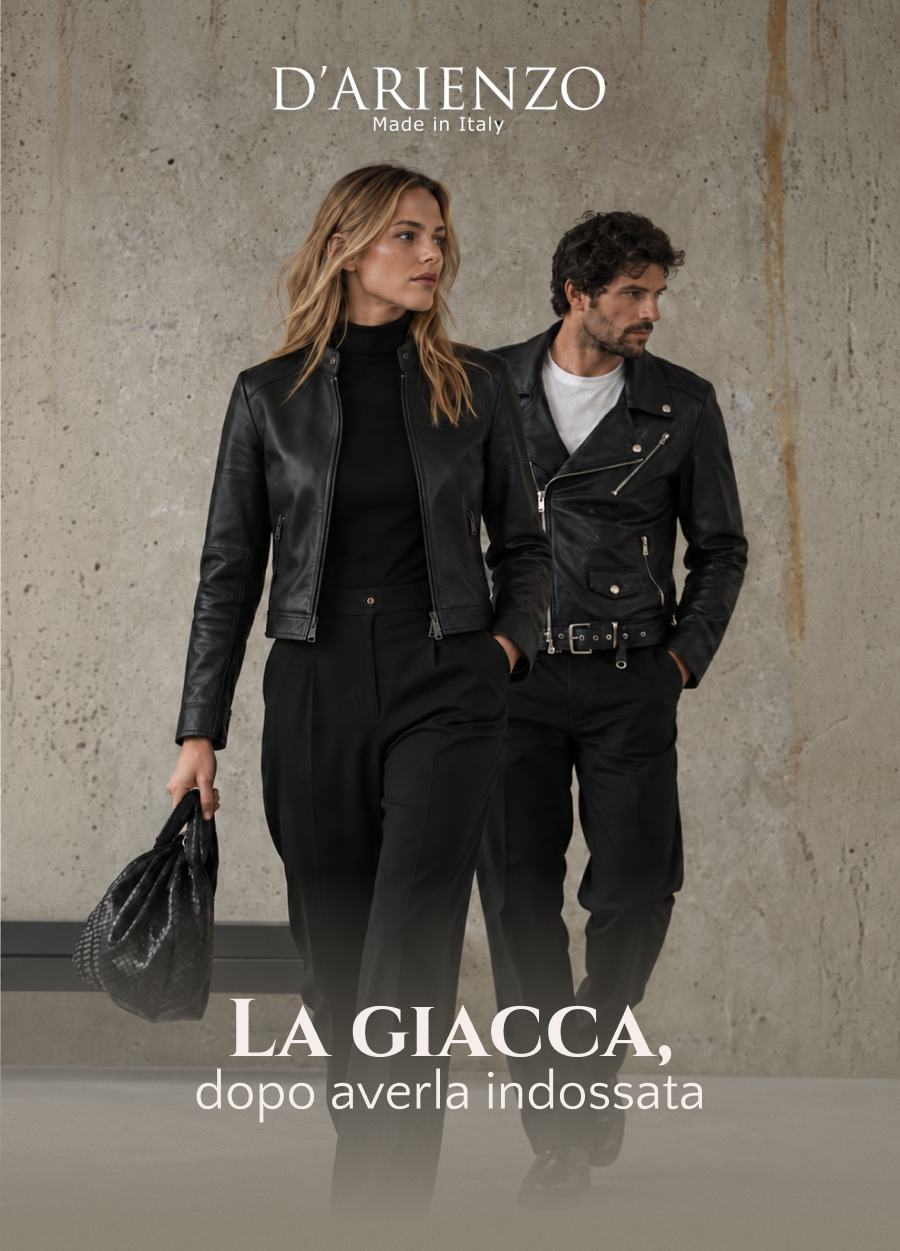 La giacca, dopo averla indossata. Linda e Chiodo D’Arienzo.