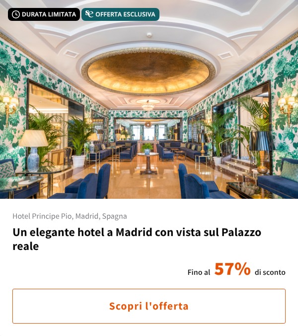 Un elegante hotel a Madrid con vista sul Palazzo reale