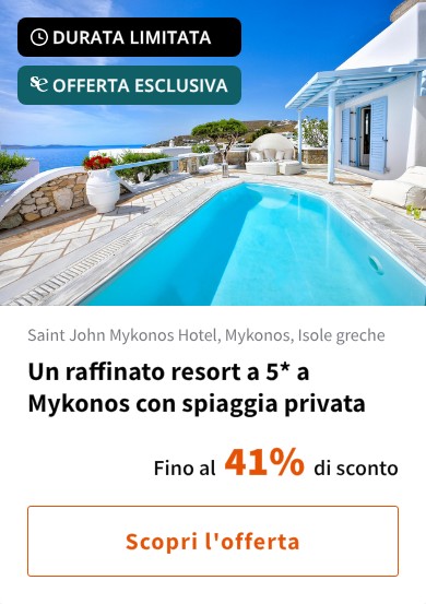 Un raffinato resort a 5* a Mykonos con spiaggia privata