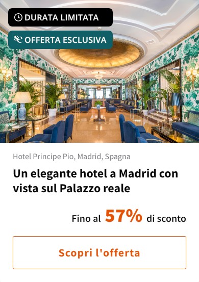 Un elegante hotel a Madrid con vista sul Palazzo reale