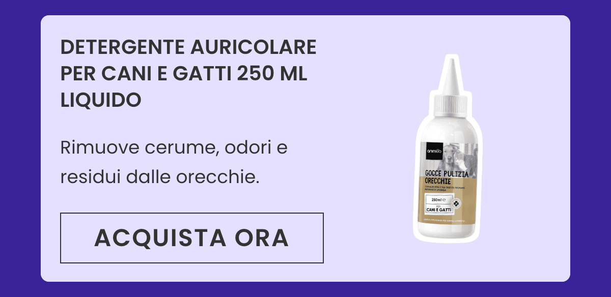 DETERGENTE AURICOLARE PER CANI E GATTI 250 ML LIQUIDO · Rimuove cerume, odori e residui dalle orecchie. · ACQUISTA ORA