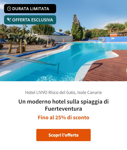 Un moderno hotel sulla spiaggia di Fuerteventura