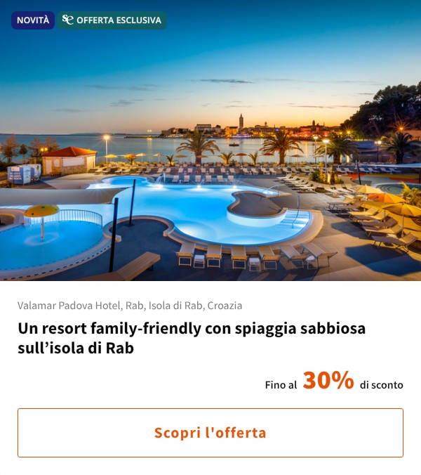 Un resort family-friendly con spiaggia sabbiosa sull%27isola di Rab
