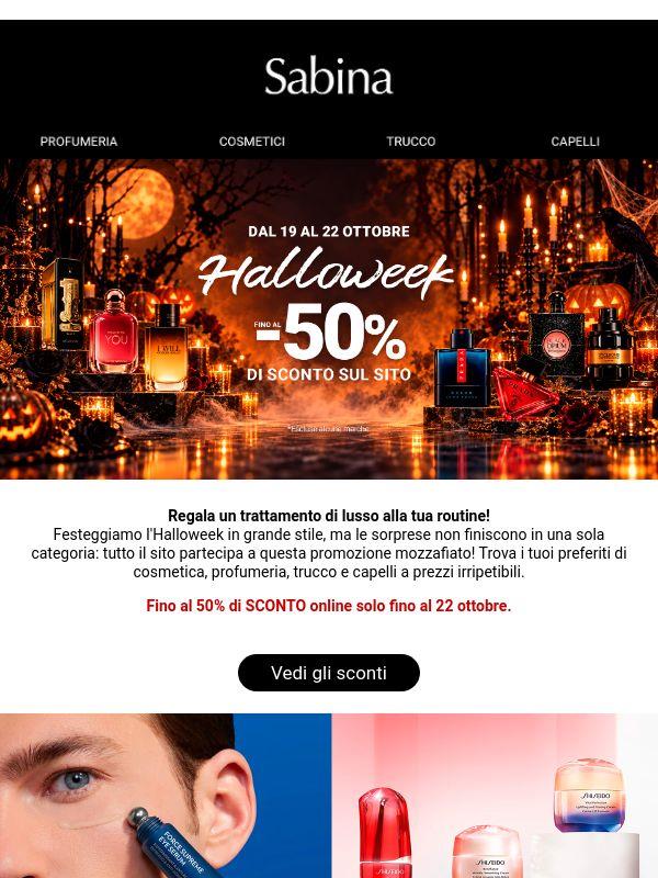 Magia sulla tua pelle. Scopri Halloweek con fino al -50%