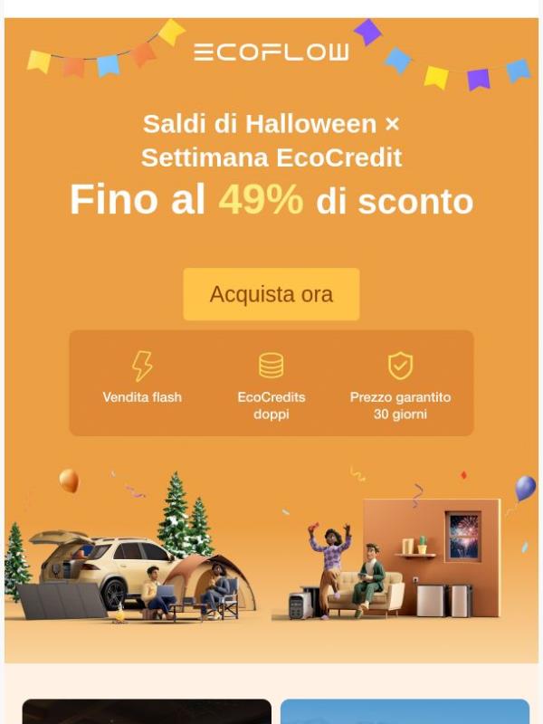 🎃Saldi di Halloween × Settimana EcoCredit: Raddoppia il risparmio