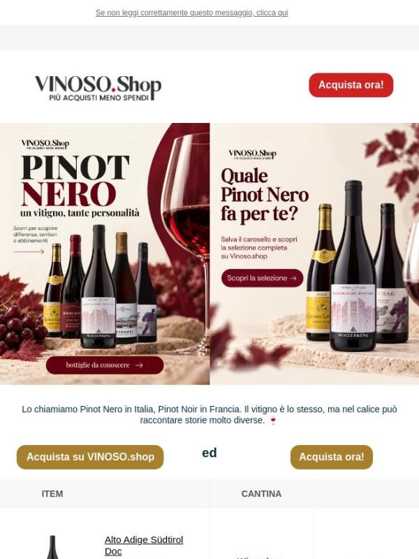 🍇 VINOSO | Lo chiamiamo Pinot Nero in Italia, Pinot Noir in Francia.