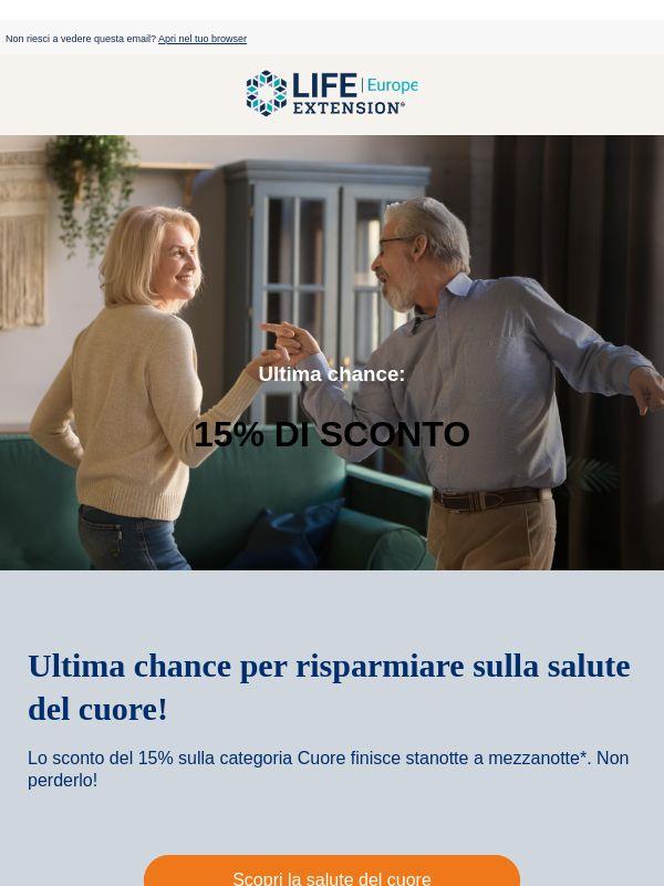Ultima chance: -15% su Cuore, finisce stasera