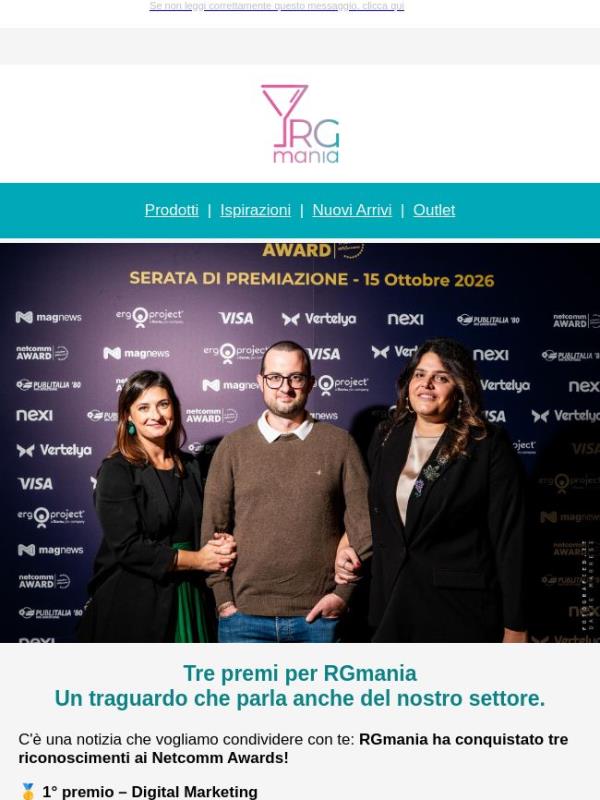 🏆 RGmania: 3 premi ai Netcomm Awards!