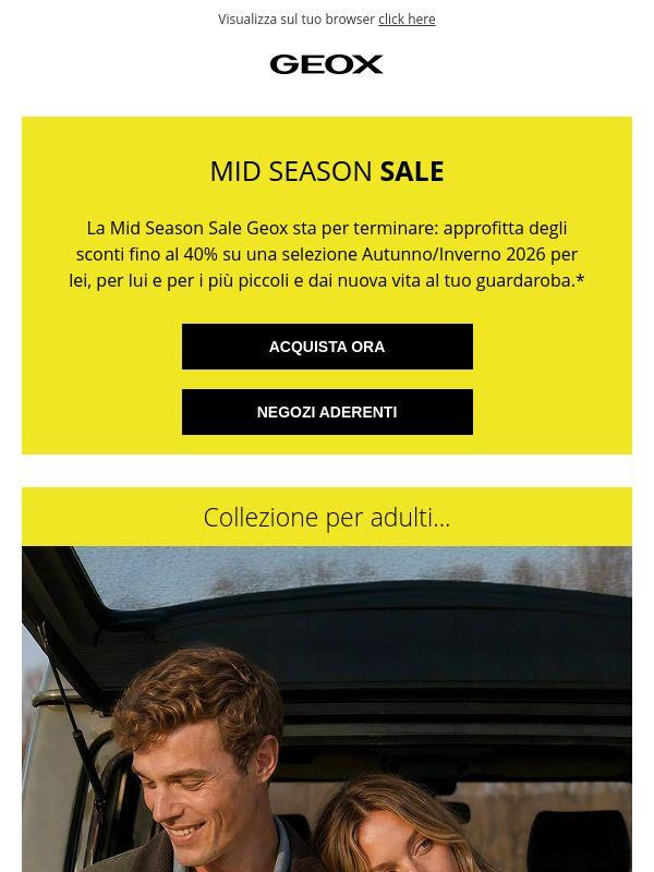 Mid Season Sale in chiusura: fino al -40% ⚠️