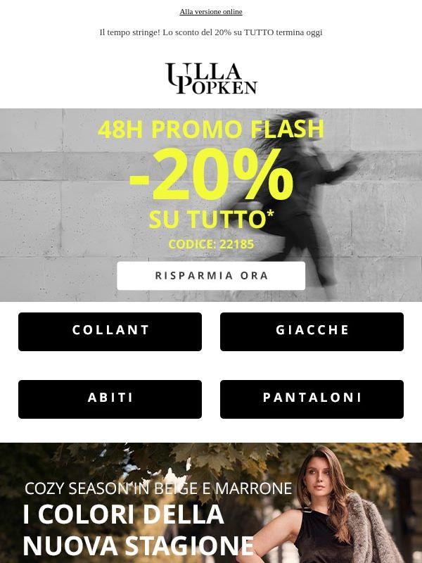 Ultima occasione: -20% su TUTTO ⚠️
