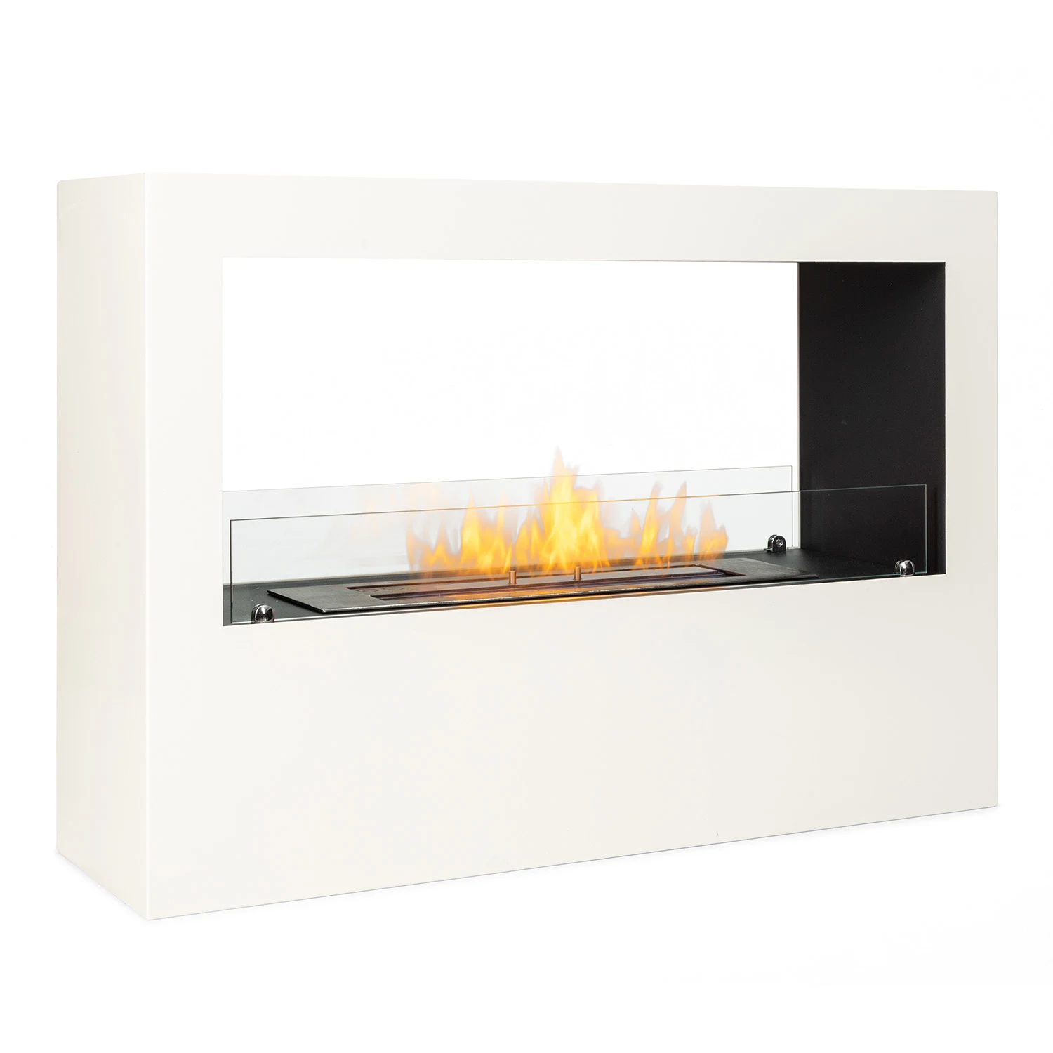 Fiamme Scoppi 2,7kW 5-6h Camino a Bioetanolo Bianco