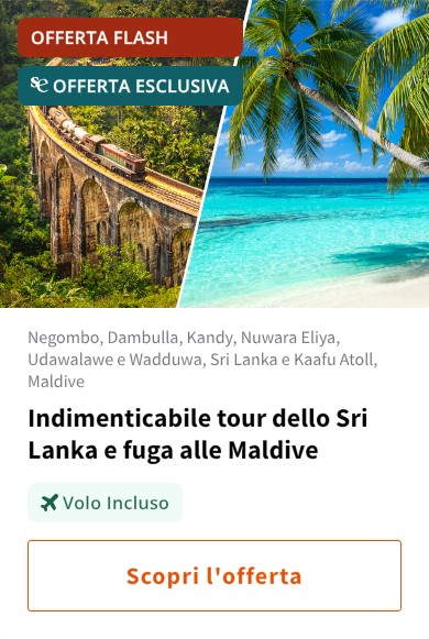 Indimenticabile tour dello Sri Lanka e fuga alle Maldive