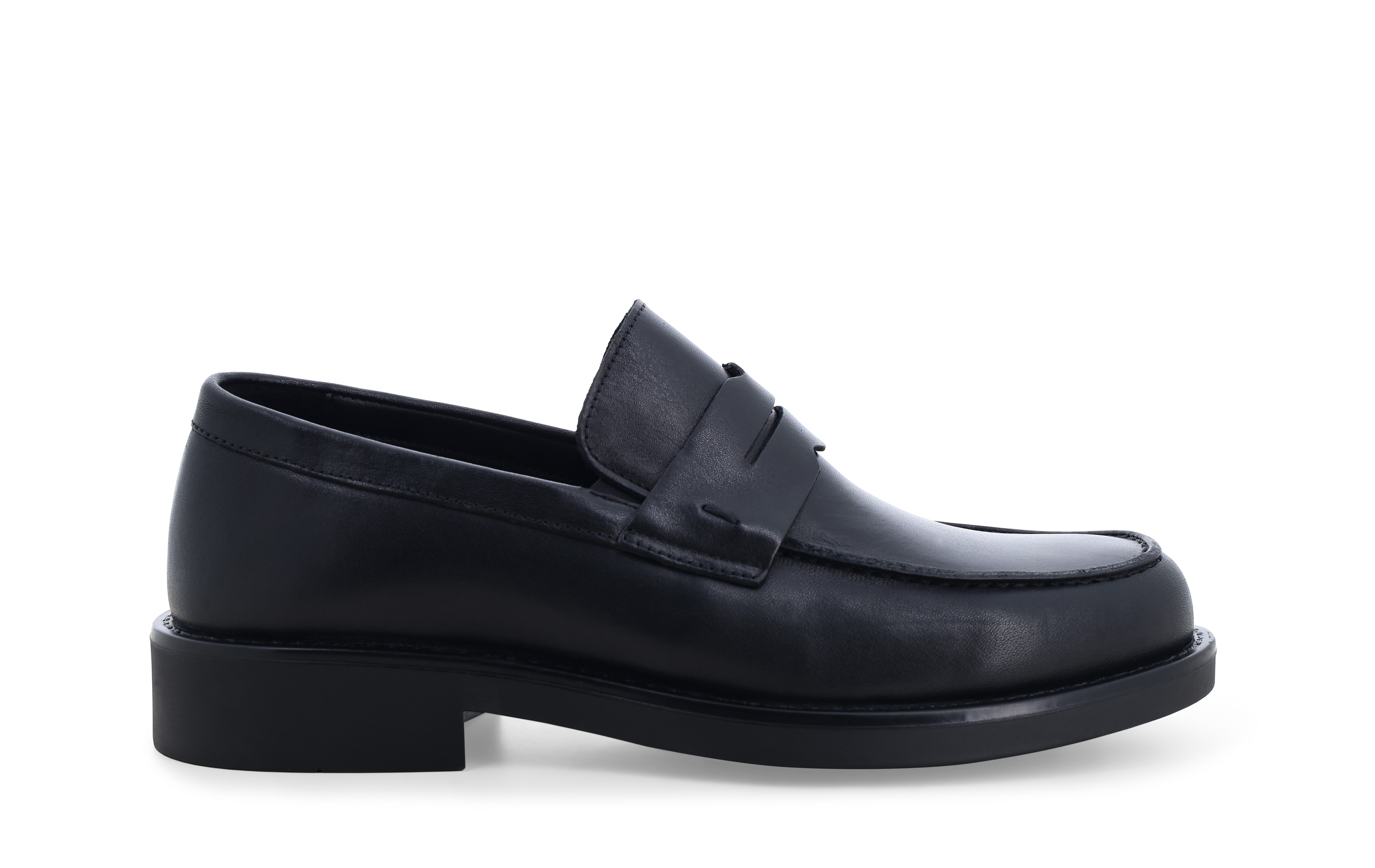 Mocassino uomo classico in pelle di vitello nero u96003bk