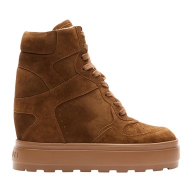 Casadei — Sneakers Lace-Up Wedge Renna Casadei in Camoscio
