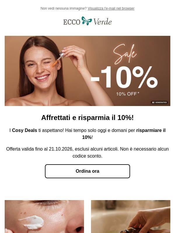 Ottieni uno sconto del 10%!