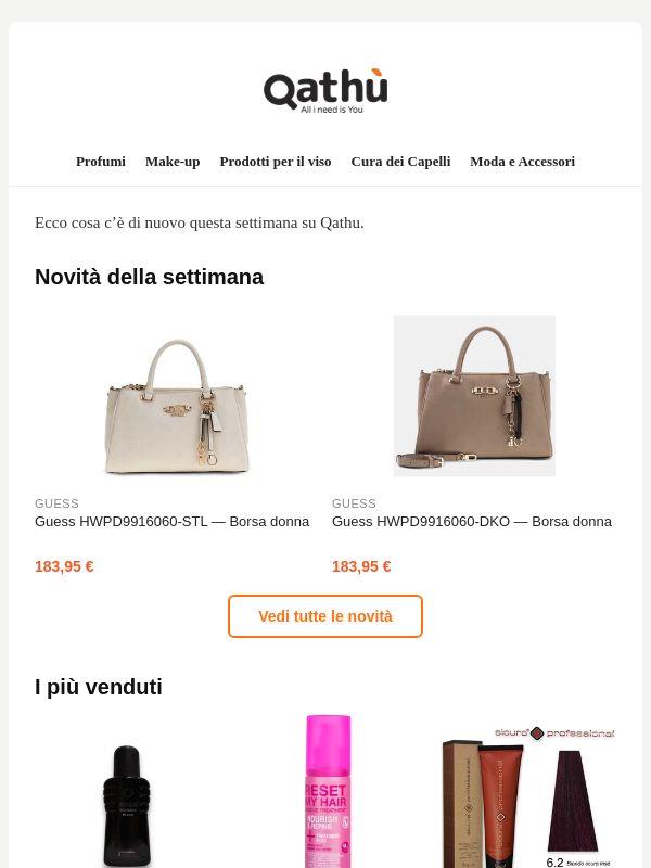 Qathu: le novità della settimana, i più venduti e la superpromo
