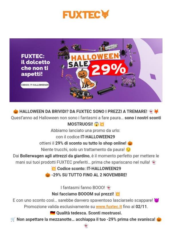 Dolcetto o sconto? -29%!