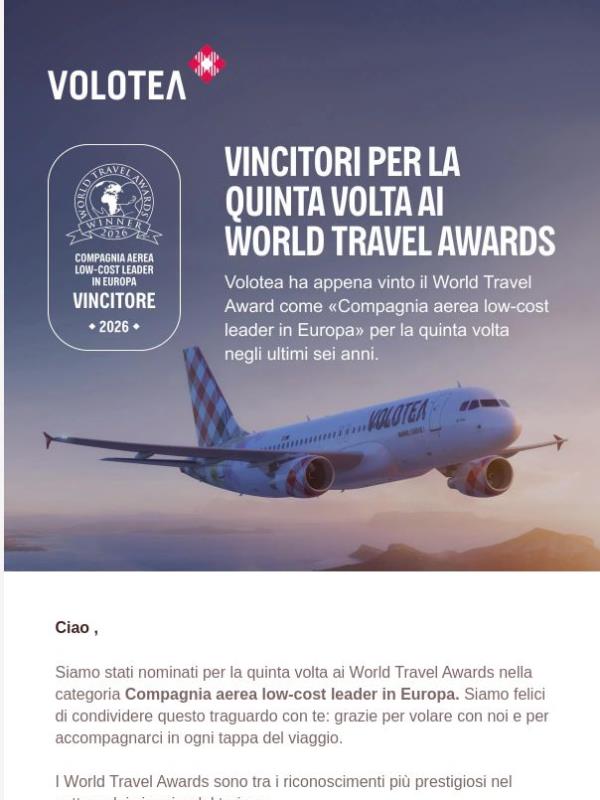 Siamo la Compagnia aerea low-cost leader in Europa nel 2026 🏆 ✈️