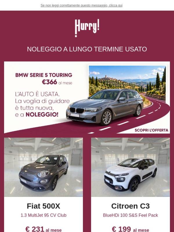 💲FINO al -25% sul NOLEGGIO DI UN' AUTO USATA: Serie 5, C3, Espace, e tante altre!