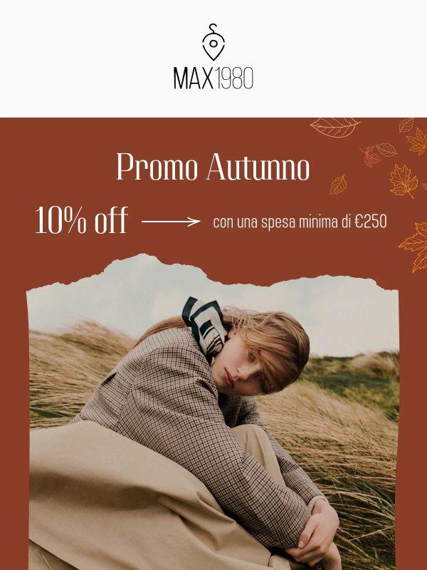 Novità: 10% di sconto con spesa di 250€