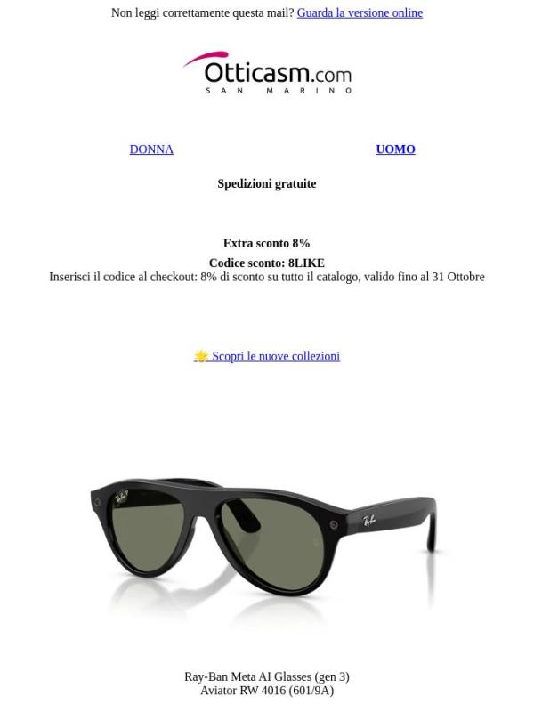 🌟 Extra Sconto 8% - Scopri le nuove collezioni