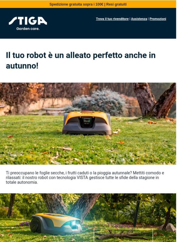 Robot tagliaerba con tecnologia Vista 👁️