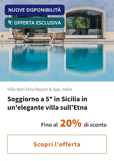Soggiorno a 5* in Sicilia in un'elegante villa sull'Etna